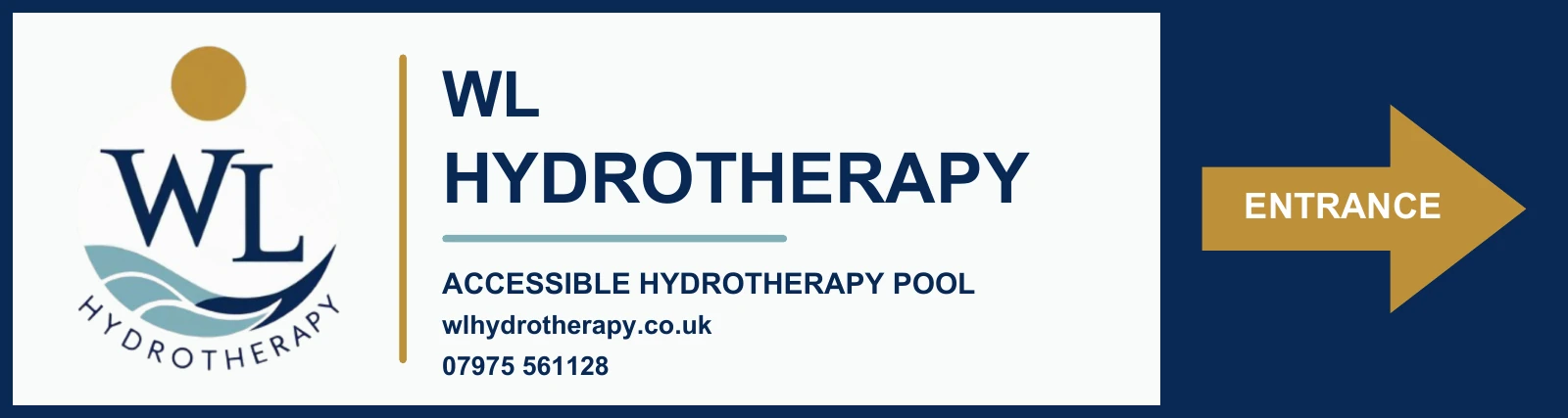 WL Hydrotherapy entrance sign artwork